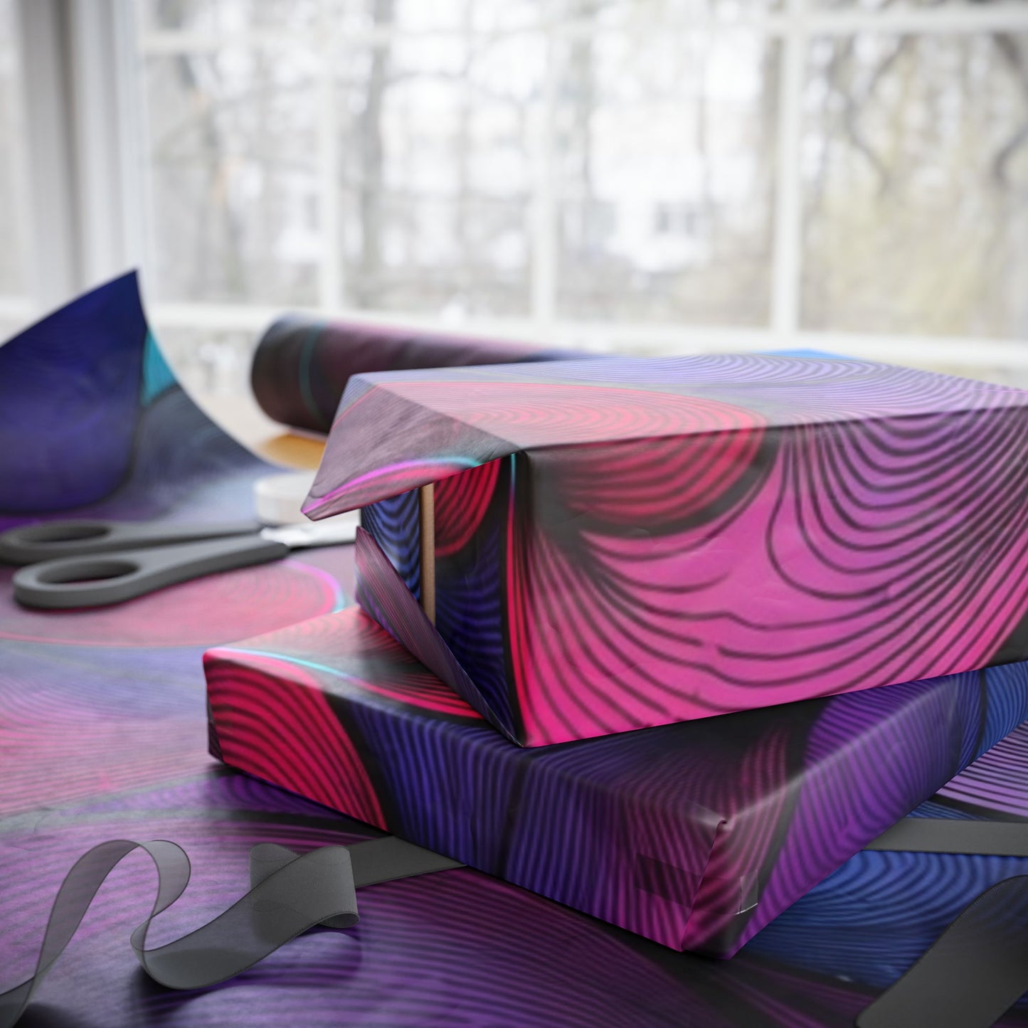 Phoenix Publishing Gift Wrapping Paper – Abstract Art in Bright Colors