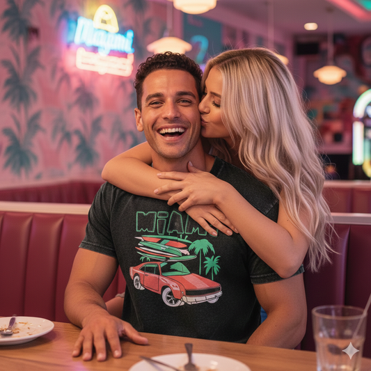 Phoenix "Miami" Car- Snow Washed Oversized Cotton T-Shirt