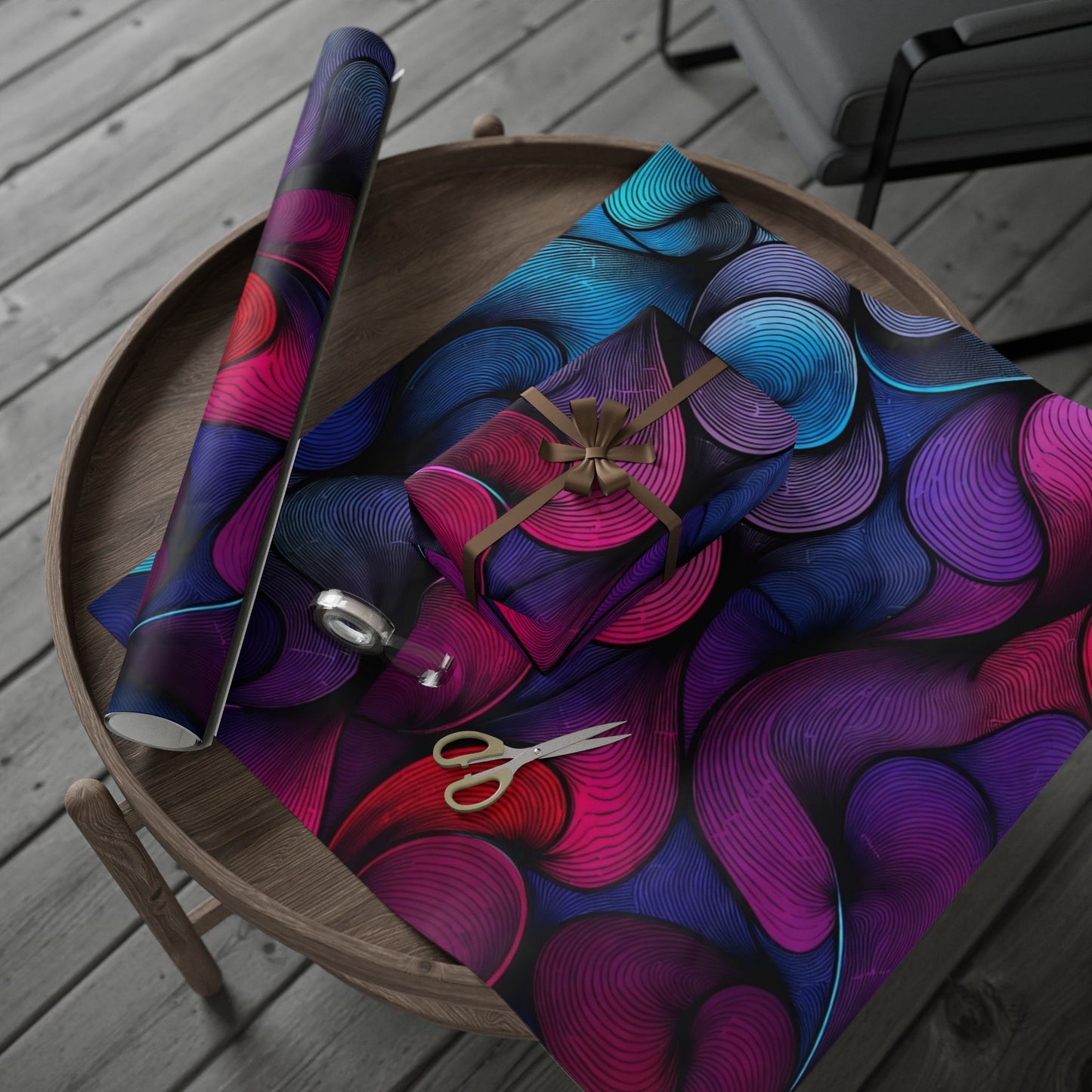 Phoenix Publishing Gift Wrapping Paper – Abstract Art in Bright Colors