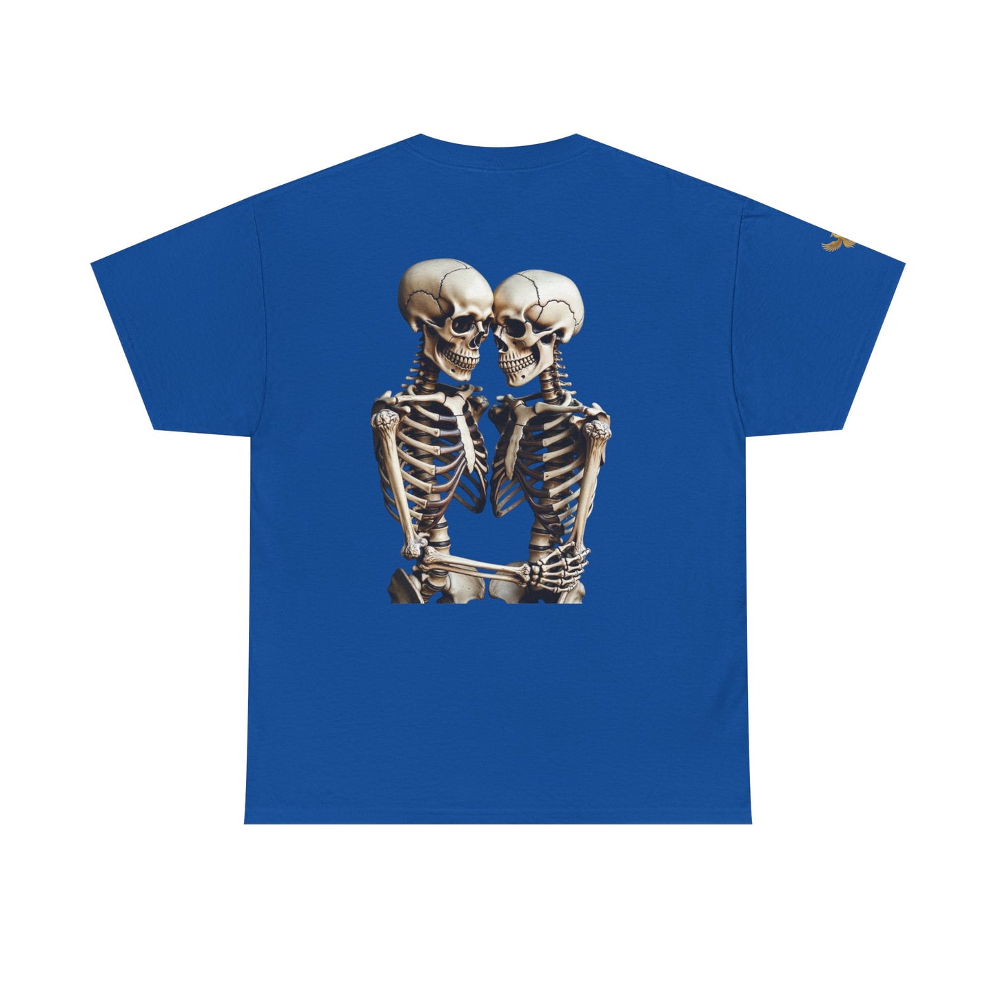 Phoenix Skeletons in Love Graphic T-Shirt – Cute Goth Couple Unisex Tee in Soft Cotton