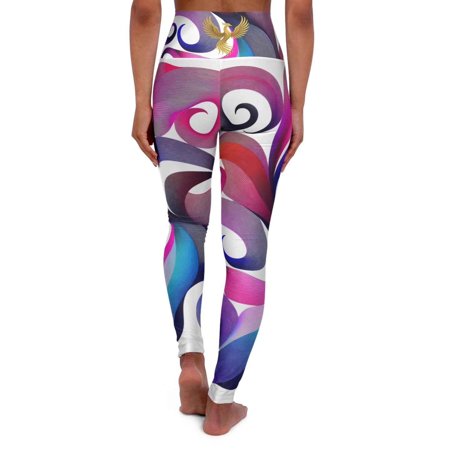 Phoenix "Chromatic Helix of Opulence" Yoga Leggings - Vibrant Colors