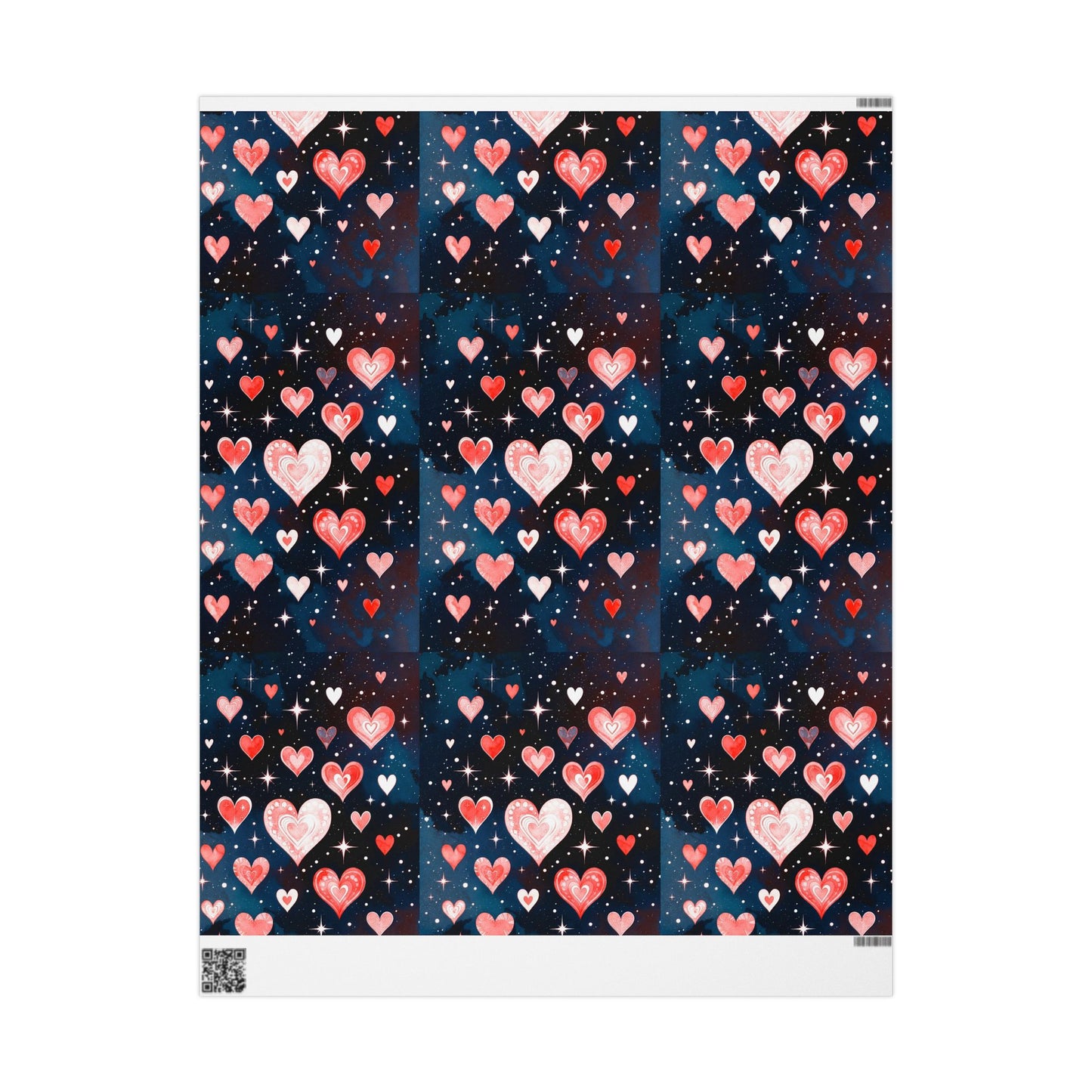Phoenix Heart Constellation Wrapping Paper Roll — Romantic Galaxy Gift Wrap