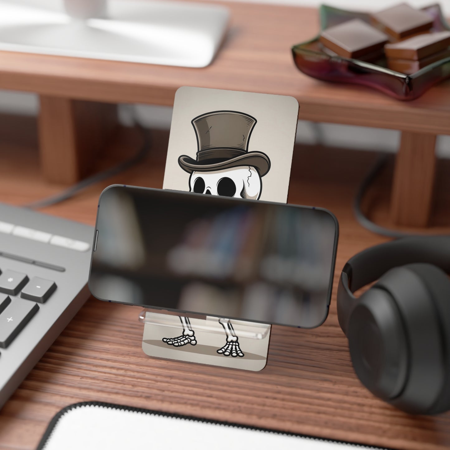 Phoenix Skeleton Gentleman Phone Stand