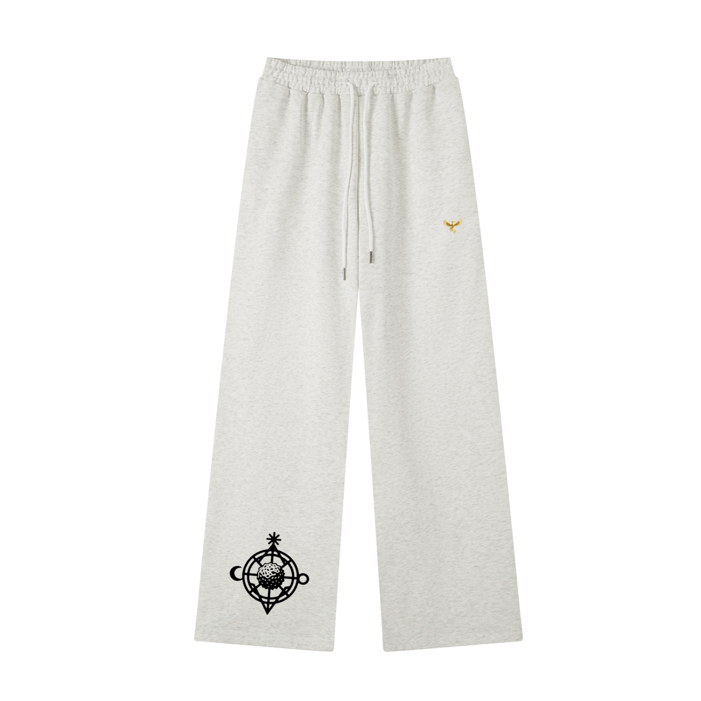 Phoenix Unisex Celestial Compass Sweatpants – With Gold Phoenix Emblem