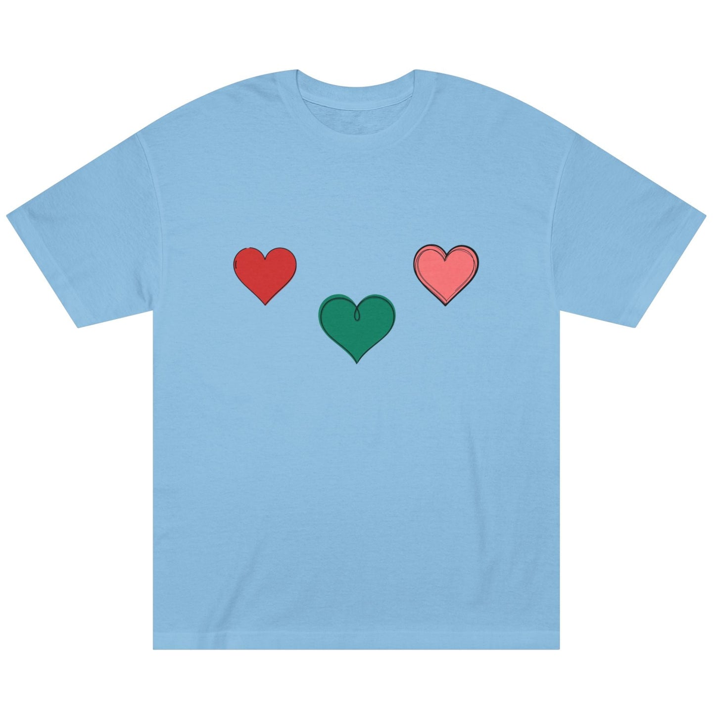 Phoenix Hearts Trio Tee — Minimal Heart Women's Shirt