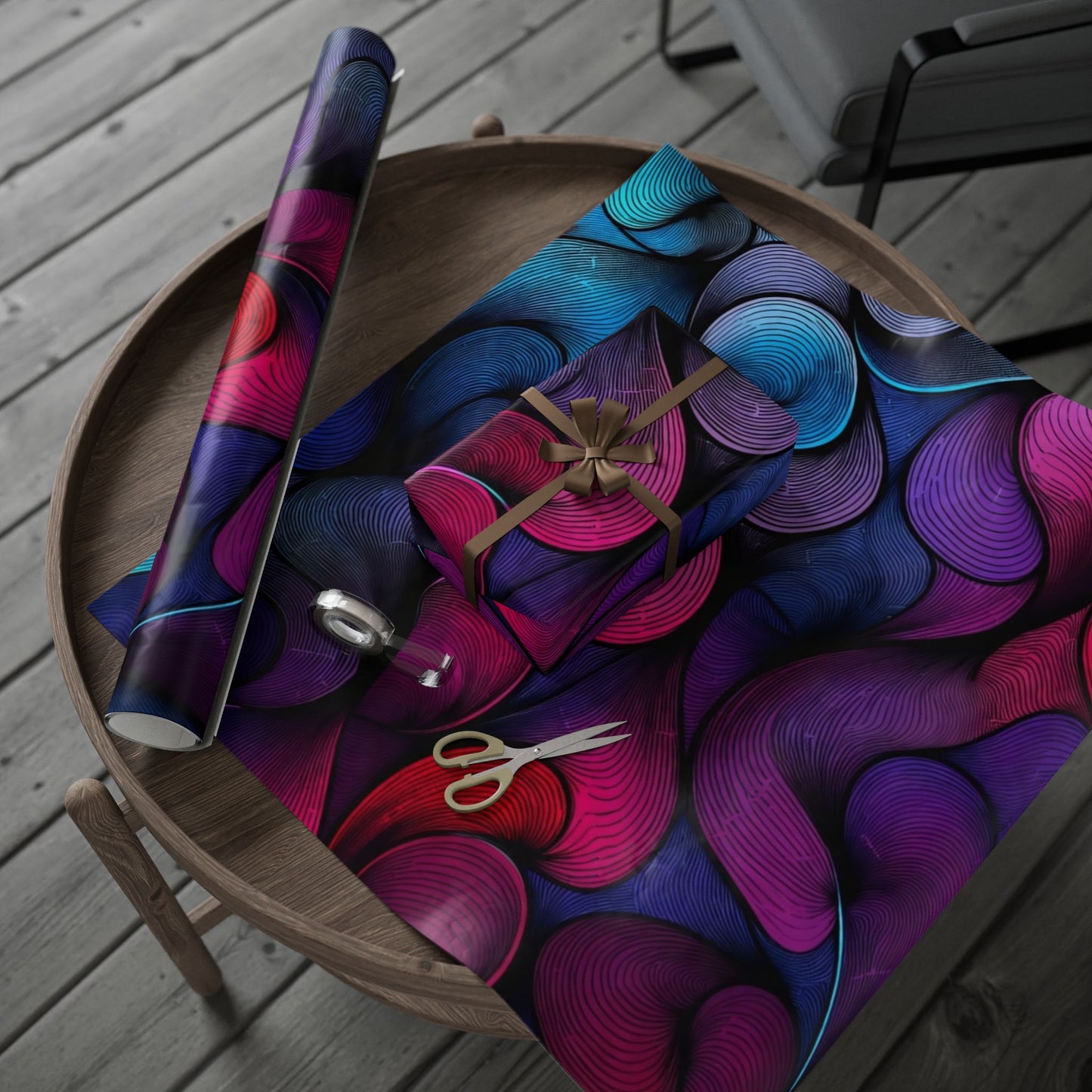 Phoenix Publishing Gift Wrapping Paper – Abstract Art in Bright Colors