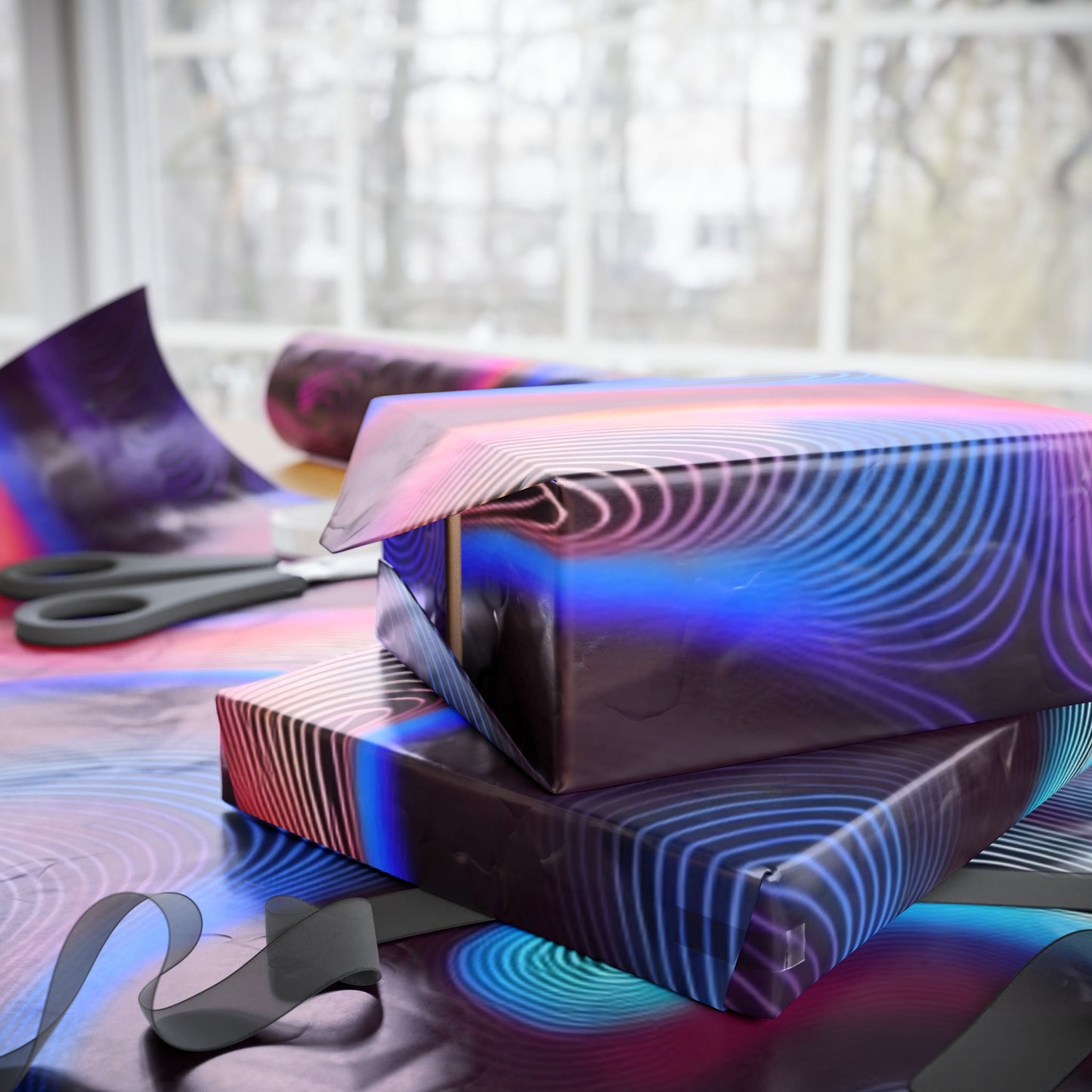 Phoenix Publishing Gift Wrapping Paper – Abstract Art Design with Vibrant Colors