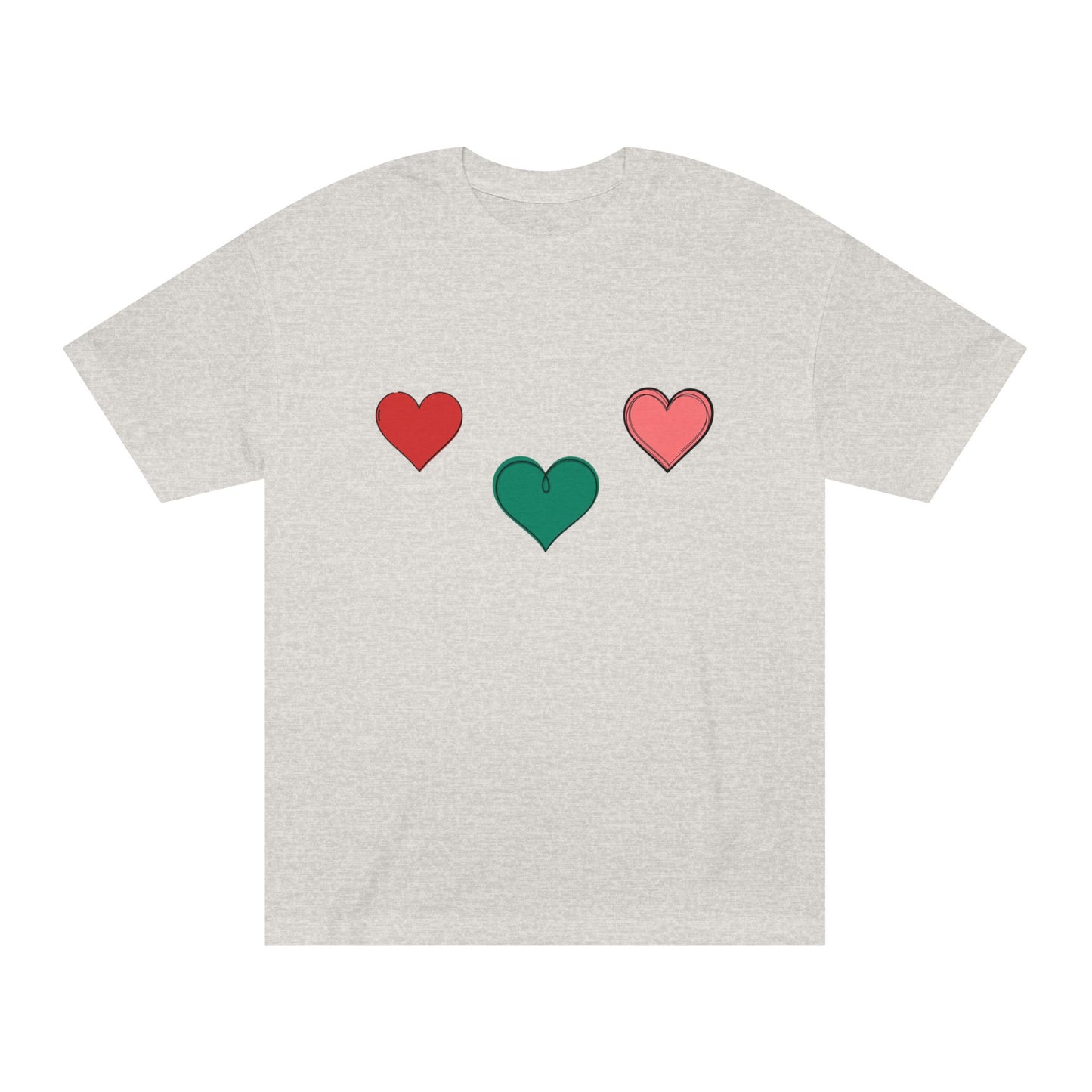 Phoenix Hearts Trio Tee — Minimal Heart Women's Shirt