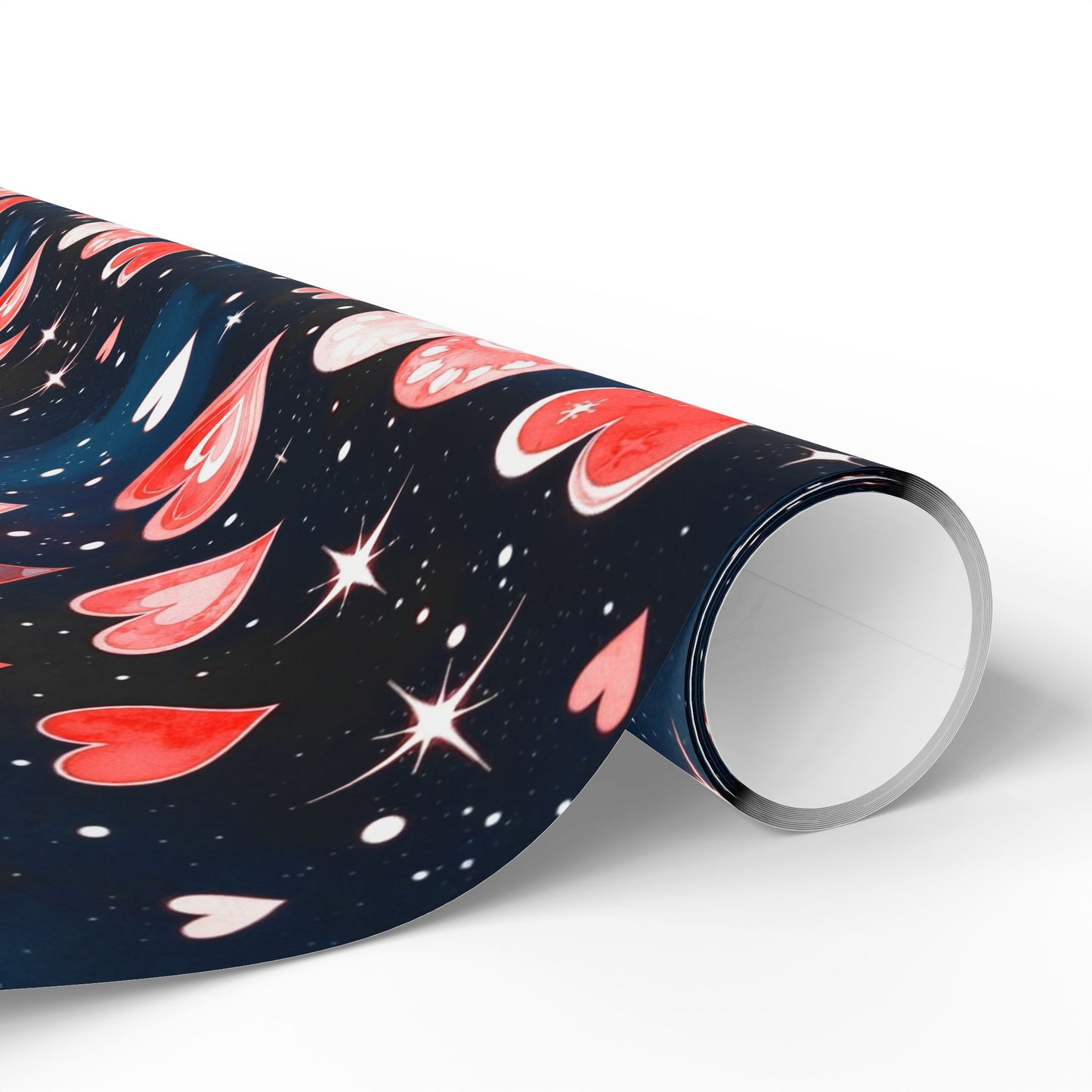 Phoenix Heart Constellation Wrapping Paper Roll — Romantic Galaxy Gift Wrap
