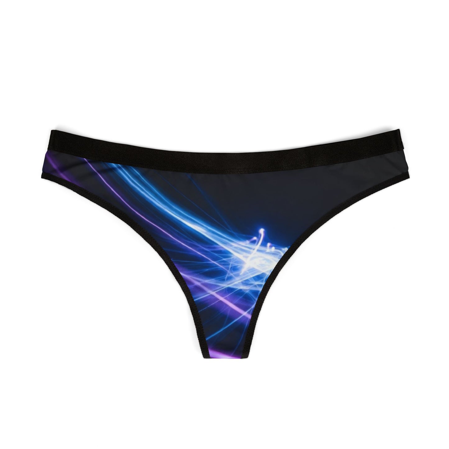 Phoenix Nightwave Women's Thong — Blue & Purple Abstract