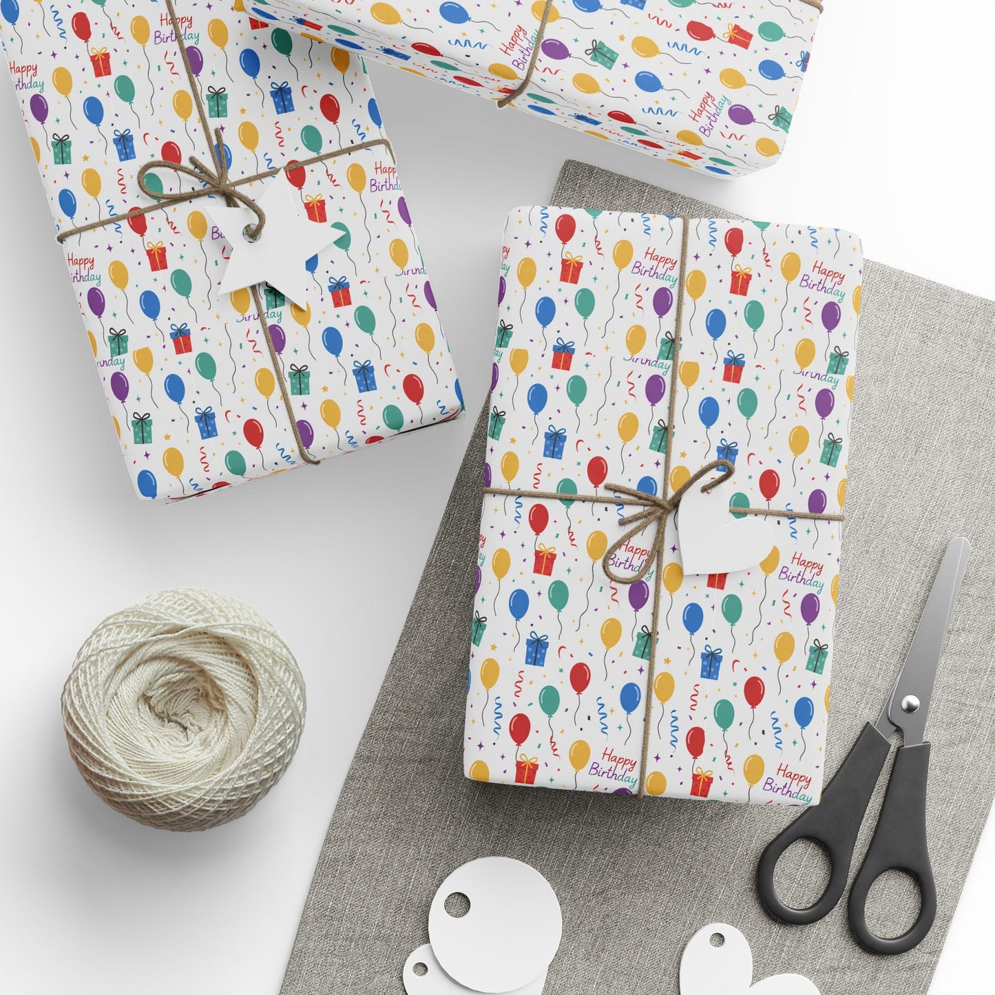 Phoenix Birthday Balloon Pattern Wrapping Paper - Colorful Party Gift Wrap