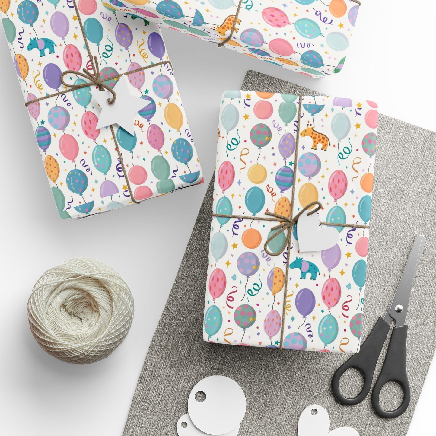 Phoenix Wrapping Paper Roll — Colorful Confetti Balloons Party Wrap