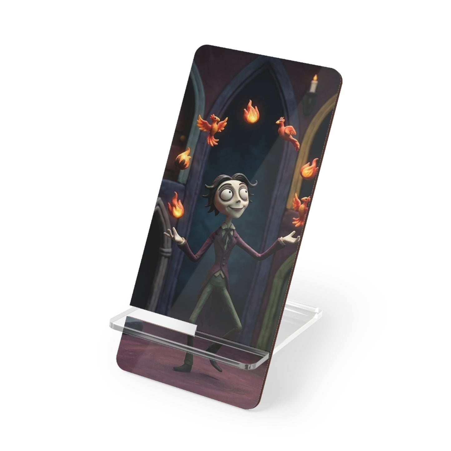 Phoenix Small Sparks, Big Dreams Phone Stand — Decorative Mobile Display Stand