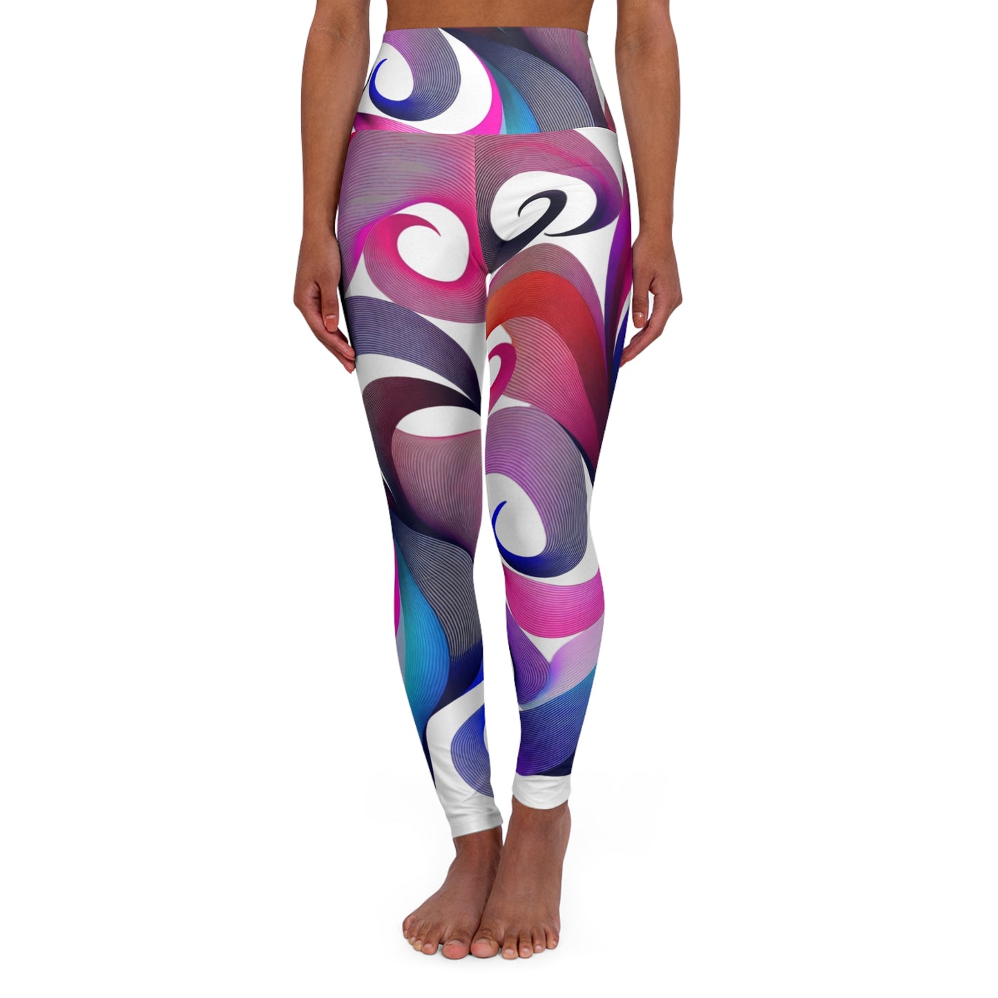 Phoenix "Chromatic Helix of Opulence" Yoga Leggings - Vibrant Colors
