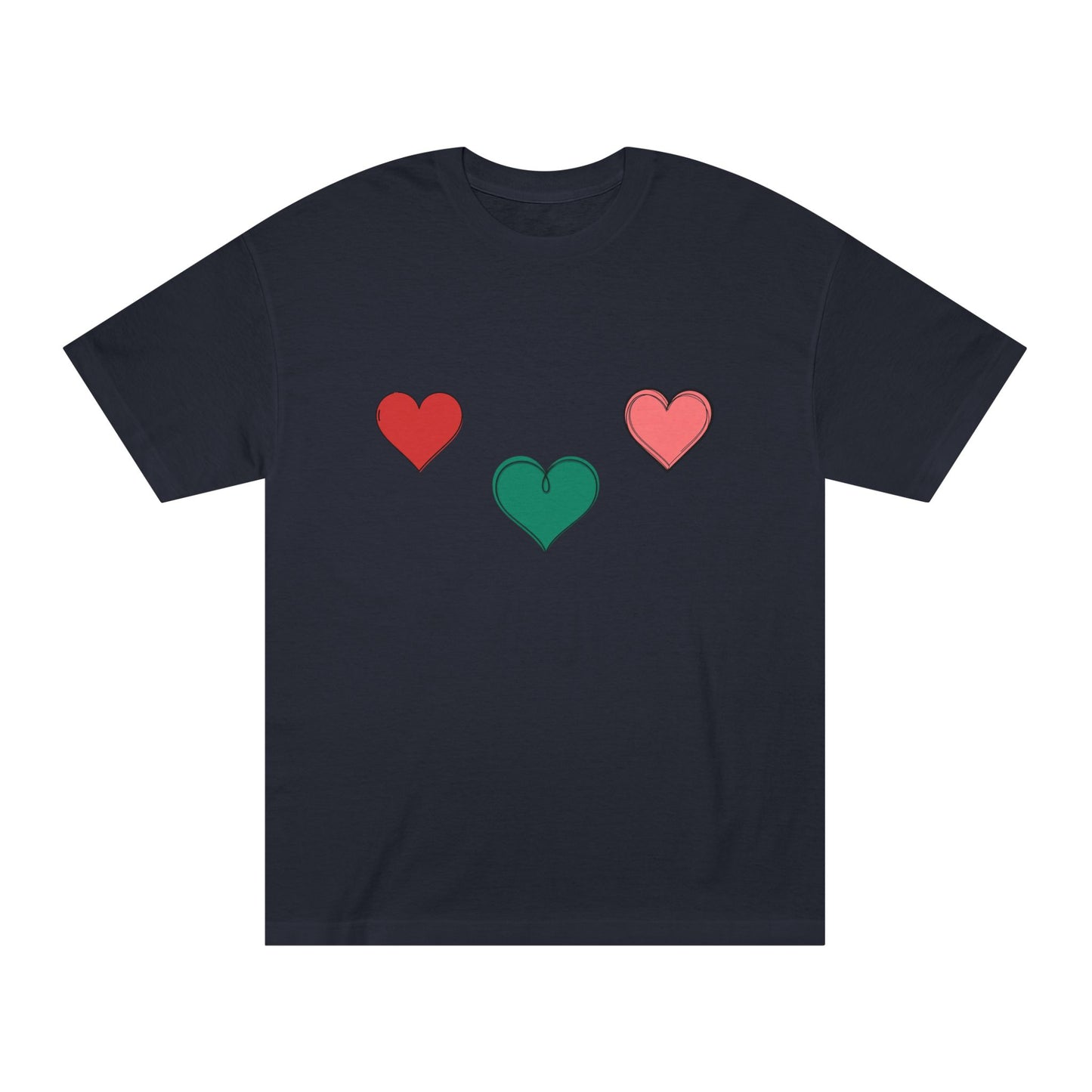 Phoenix Hearts Trio Tee — Minimal Heart Women's Shirt