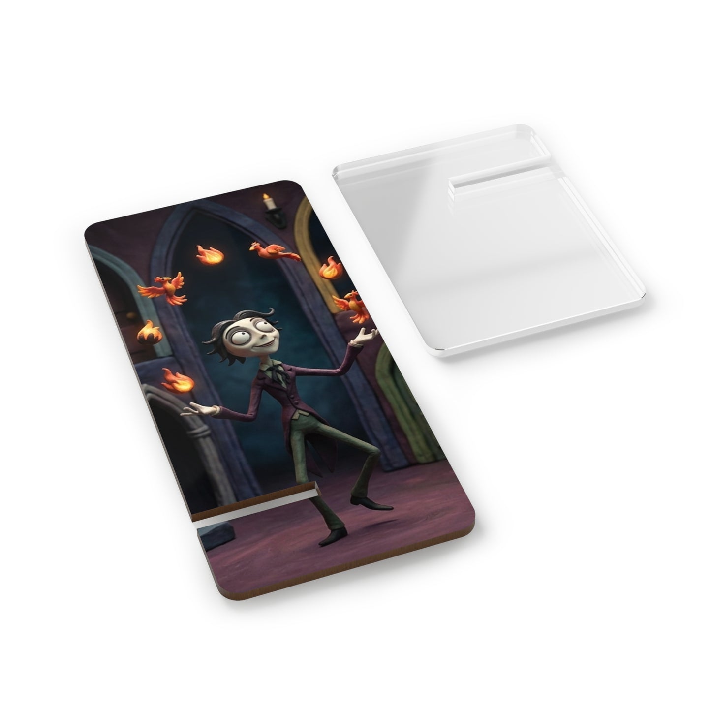 Phoenix Small Sparks, Big Dreams Phone Stand — Decorative Mobile Display Stand