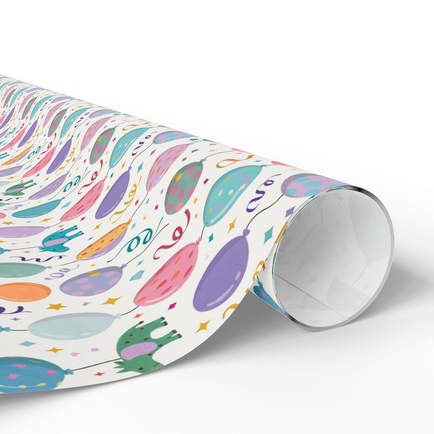 Phoenix Wrapping Paper Roll — Colorful Confetti Balloons Party Wrap
