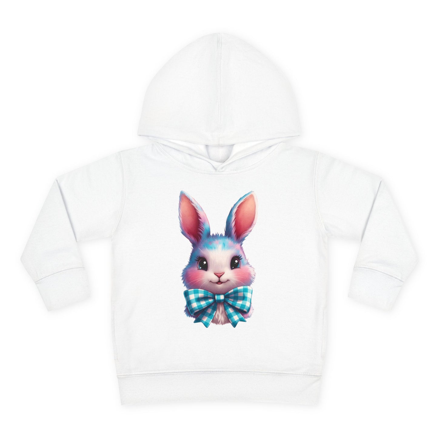 Phoenix Bunny With Plaid Bow  Toddler Hoodie — Easter Kids Pullover