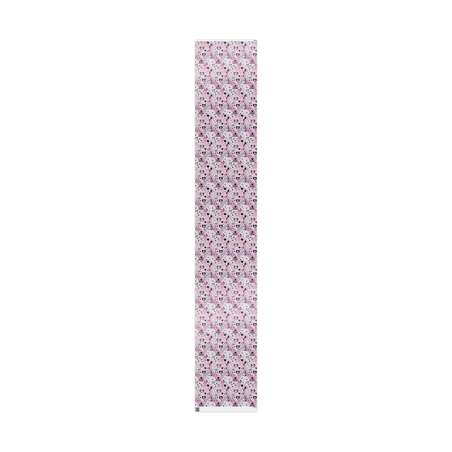 Phoenix Valentine Hearts Wrapping Paper Roll — Pink & Purple Heart Pattern Gift Wrap