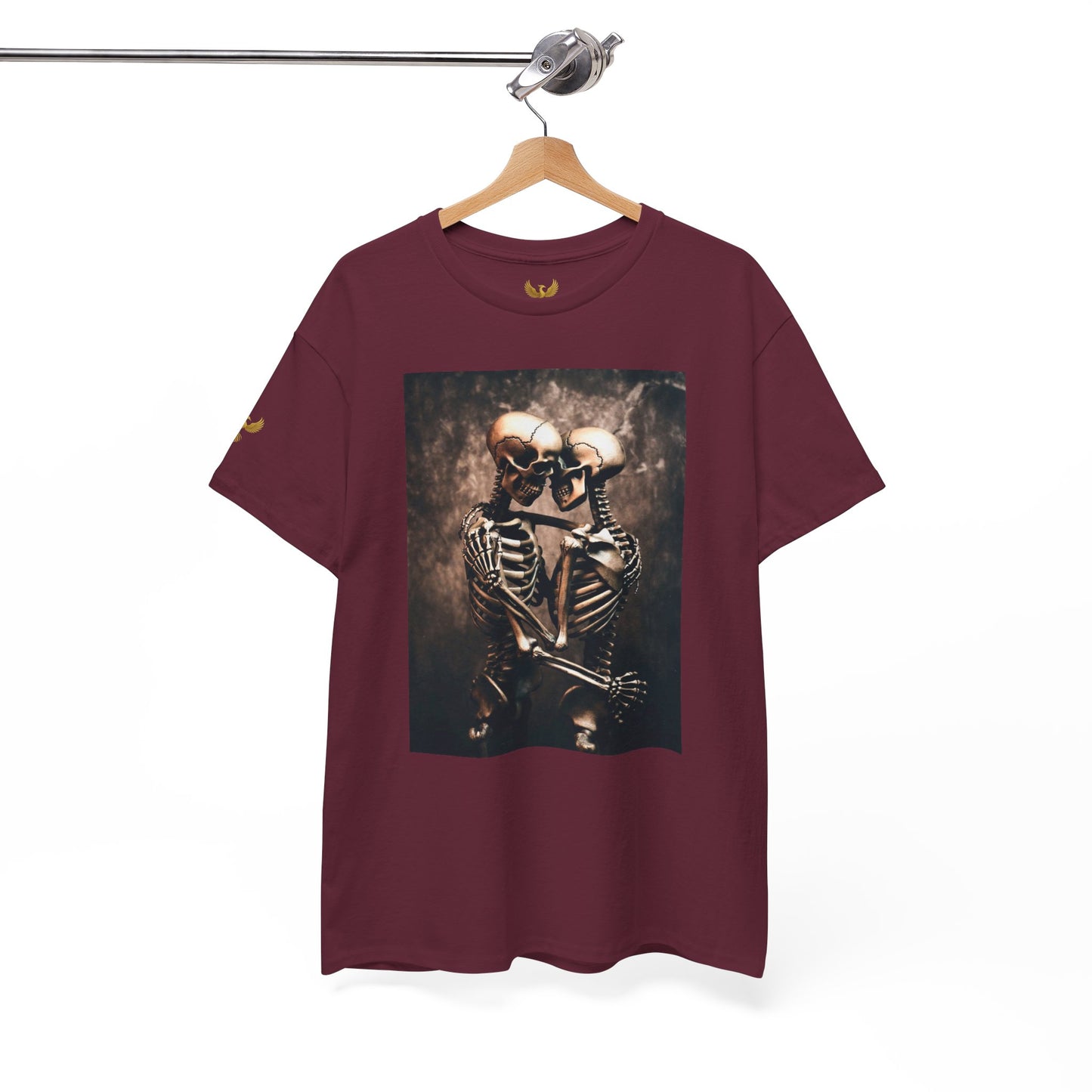 Phoenix Skeleton Love T-Shirt — Gothic Couple Tee