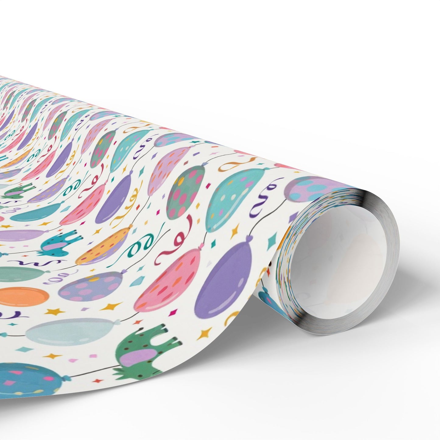 Phoenix Wrapping Paper Roll — Colorful Confetti Balloons Party Wrap