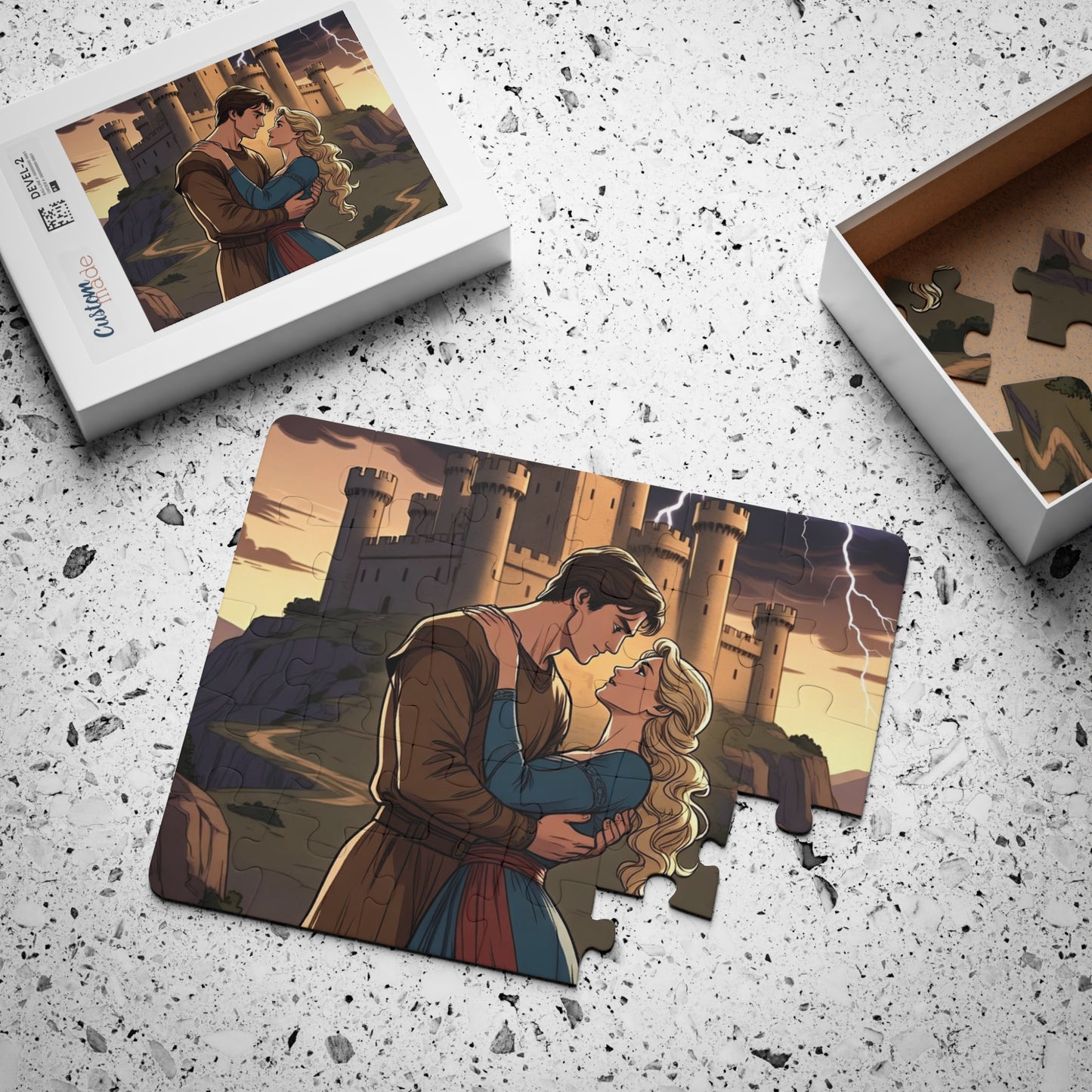 Phoenix Fairy Tale Castle Kids Puzzle — 30-Piece Romantic Prince & Princess Jigsaw