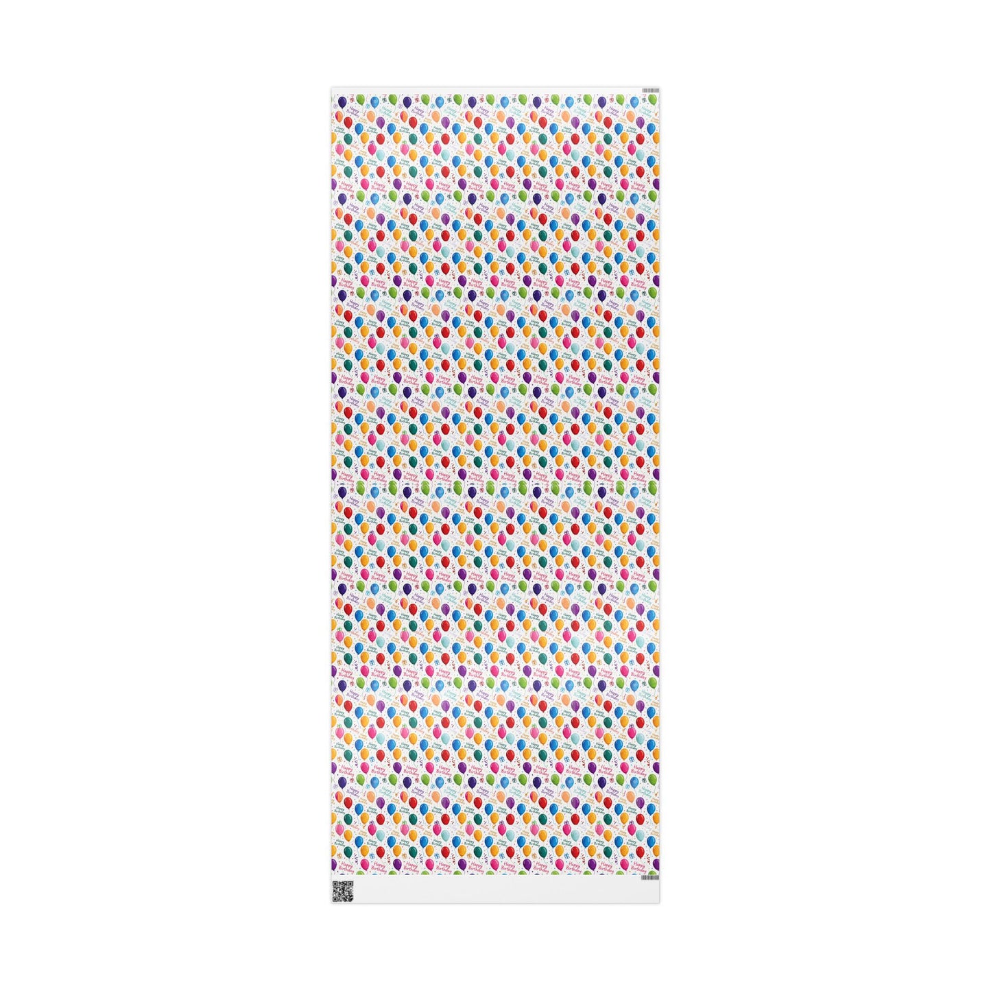 Phoenix Birthday Balloon Wrapping Paper Roll — Colorful 'Happy Birthday' Gift Wrap