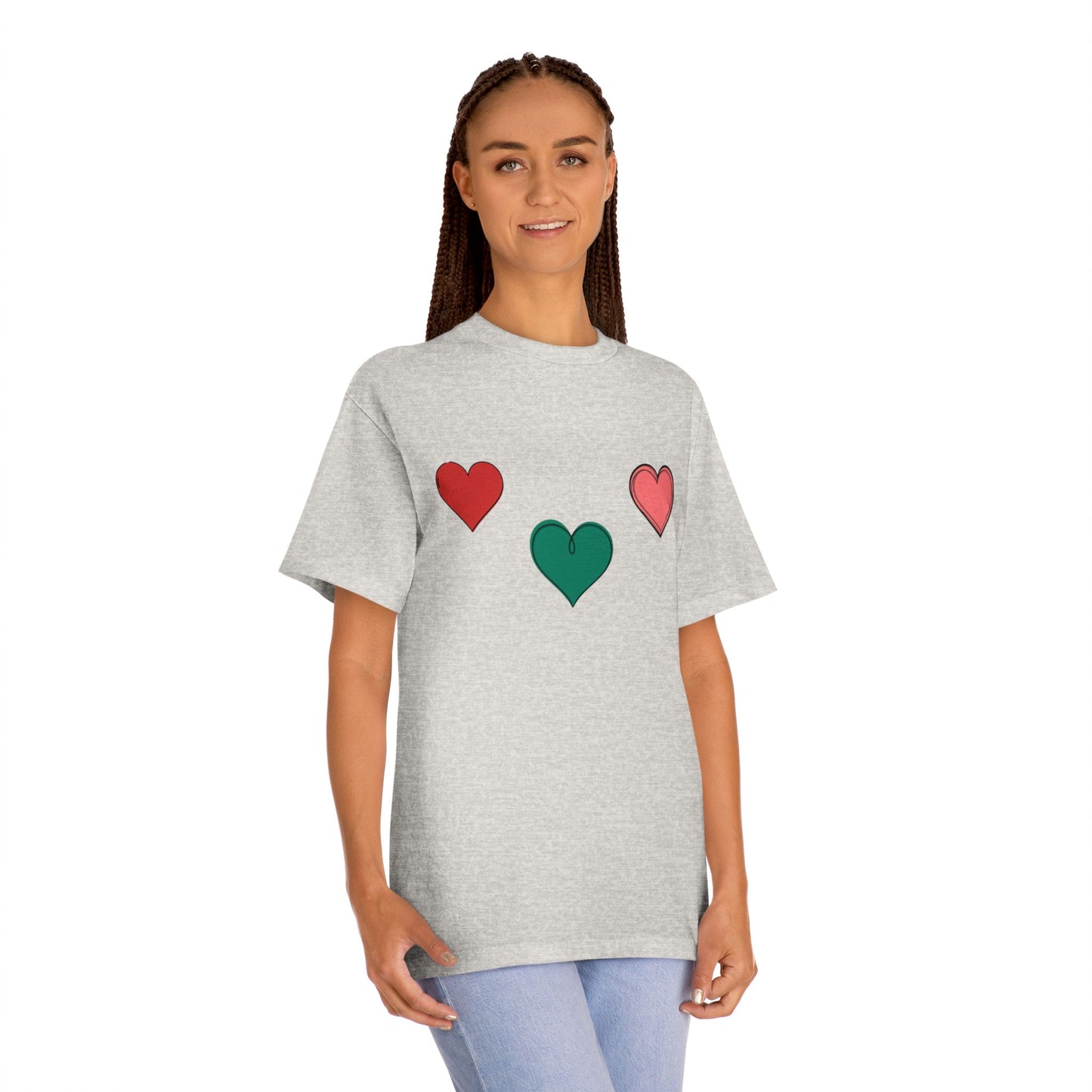 Phoenix Hearts Trio Tee — Minimal Heart Women's Shirt