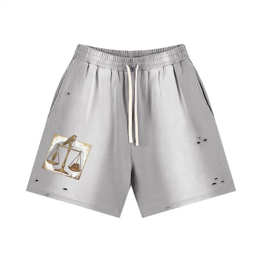 Phoenix Unisex Sun Fade Distressed Shorts