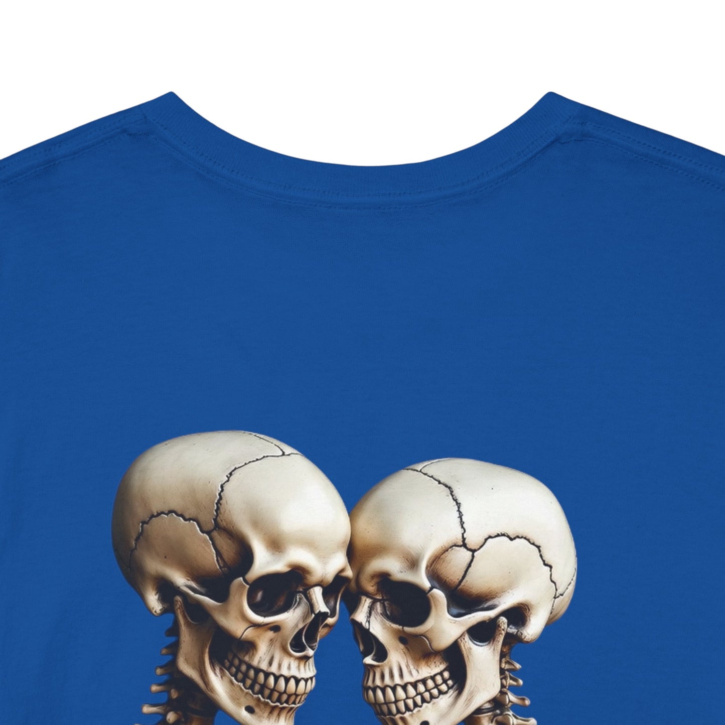 Phoenix Skeletons in Love Graphic T-Shirt – Cute Goth Couple Unisex Tee in Soft Cotton