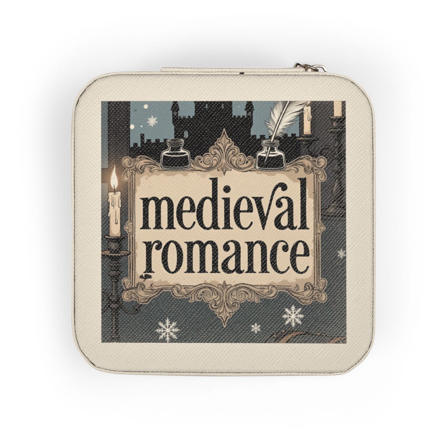 Phoenix Jewelry Travel Case – 'Medieval Romance' Compact Organizer for Rings, Earrings & Necklaces