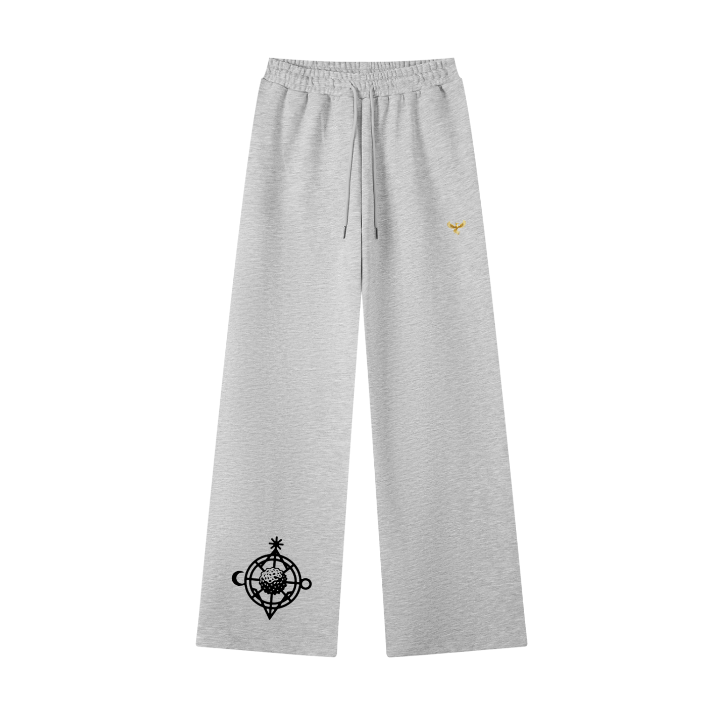 Phoenix Unisex Celestial Compass Sweatpants – With Gold Phoenix Emblem