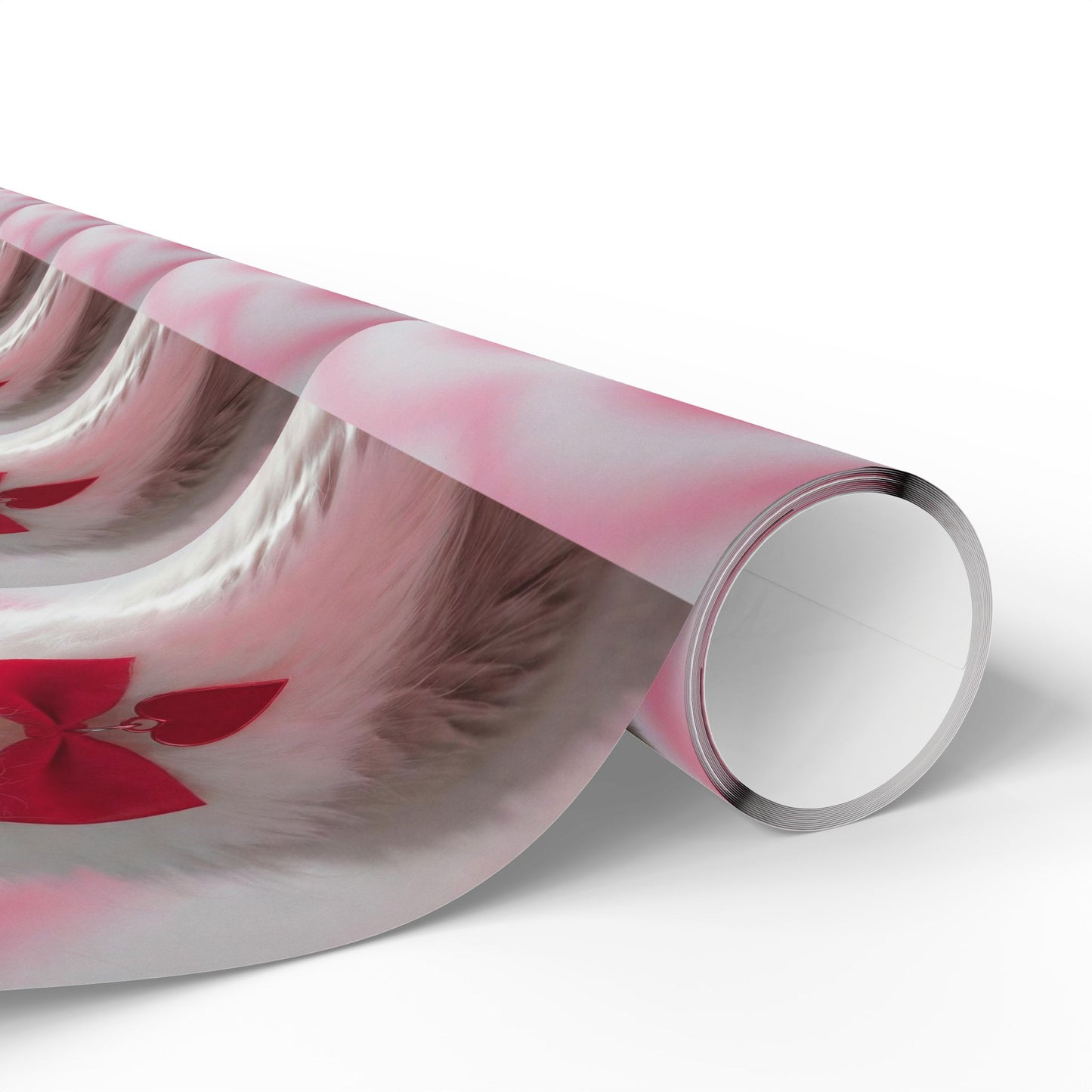 Phoenix Wrapping Paper — Cute Pink Cat Pattern Gift Wrap (Cat Face Repeat)