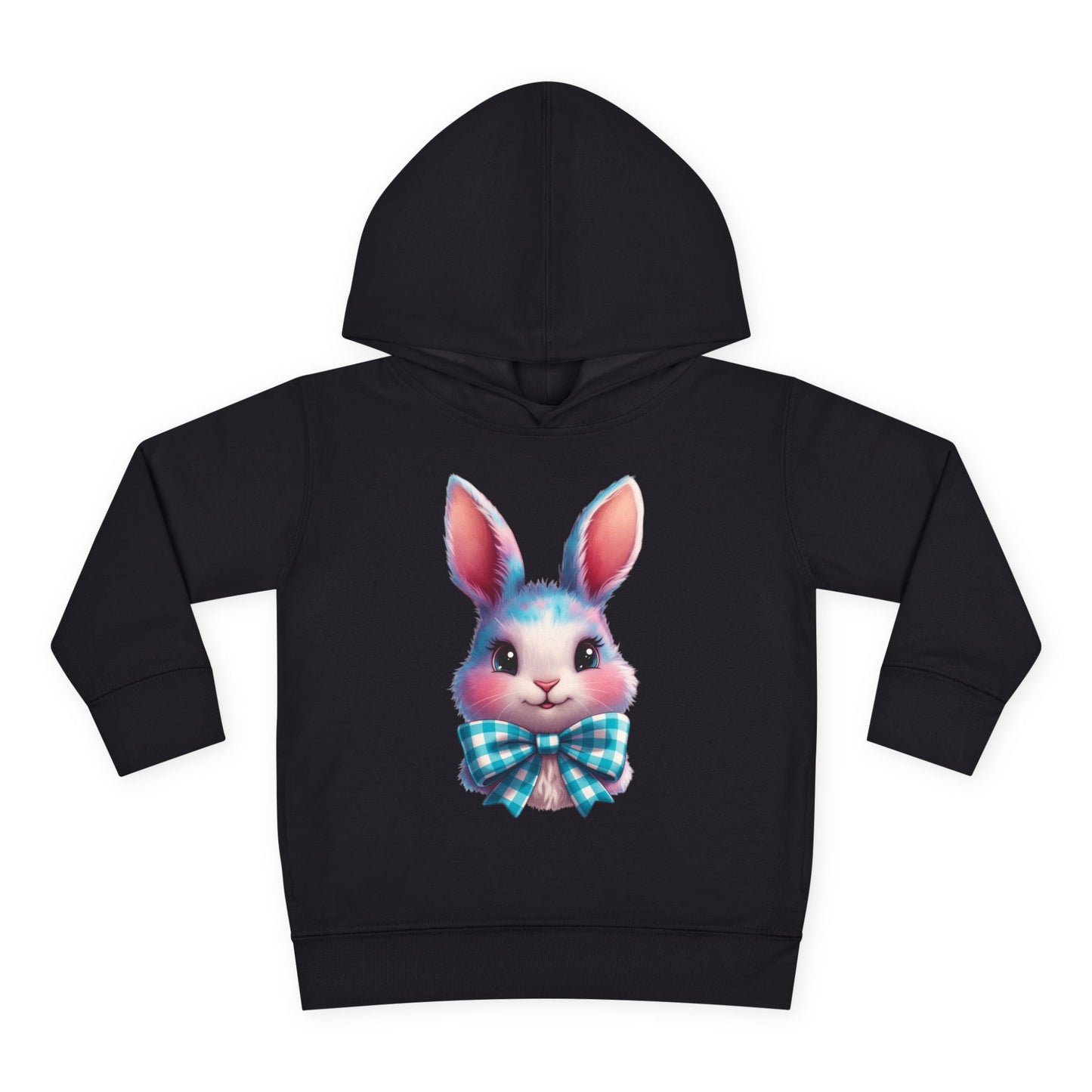 Phoenix Bunny With Plaid Bow  Toddler Hoodie — Easter Kids Pullover