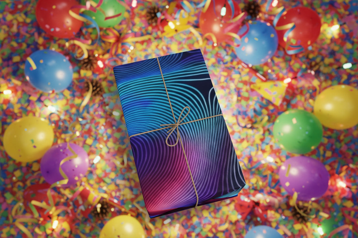 Phoenix Publishing Gift Wrapping Paper – Abstract Art Design with Vibrant Colors