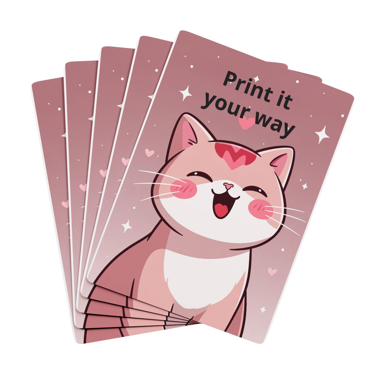 Phoenix Cute Cat Poker Playing Cards — Customizable Deck