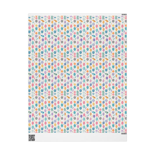 Phoenix Wrapping Paper Roll — Colorful Confetti Balloons Party Wrap