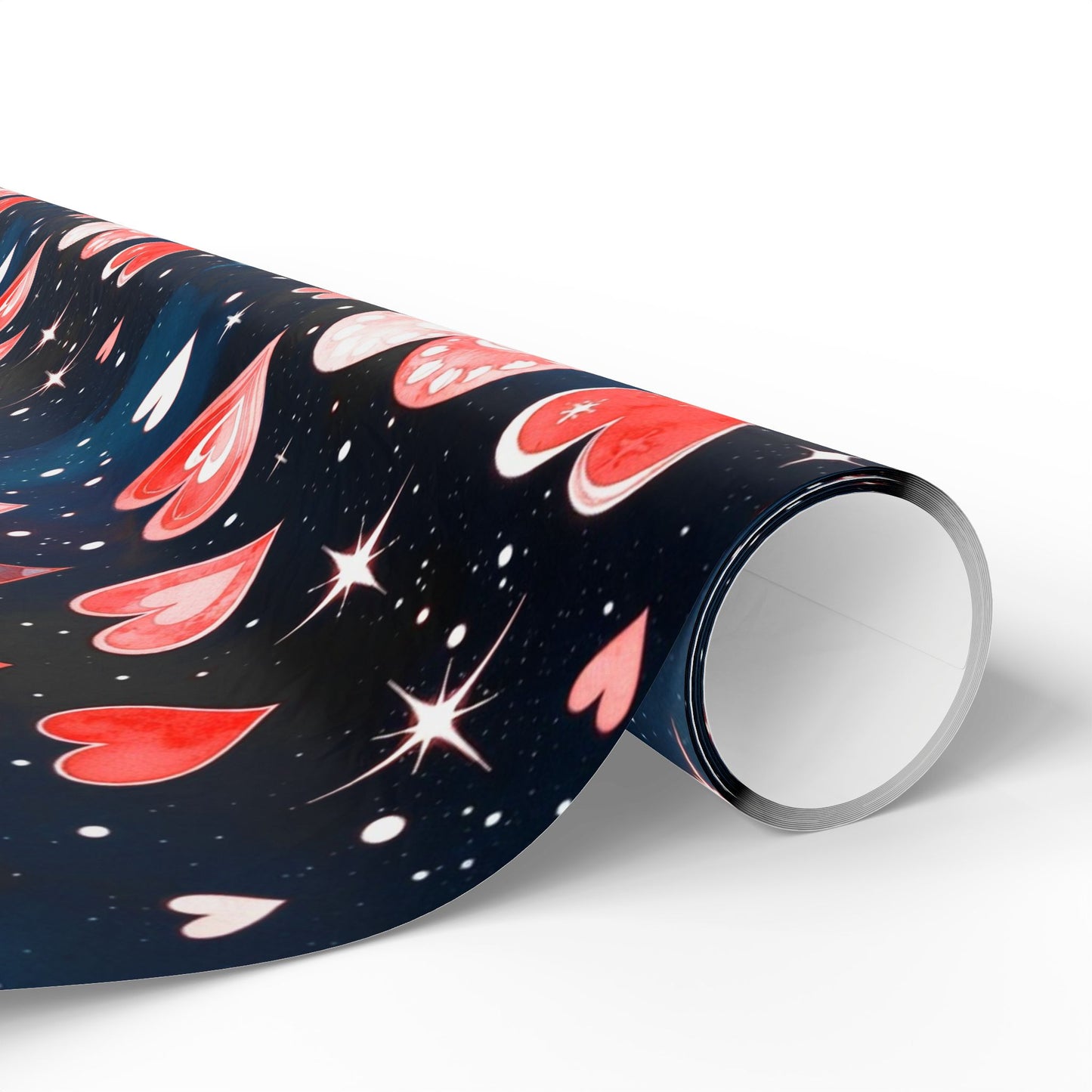 Phoenix Heart Constellation Wrapping Paper Roll — Romantic Galaxy Gift Wrap