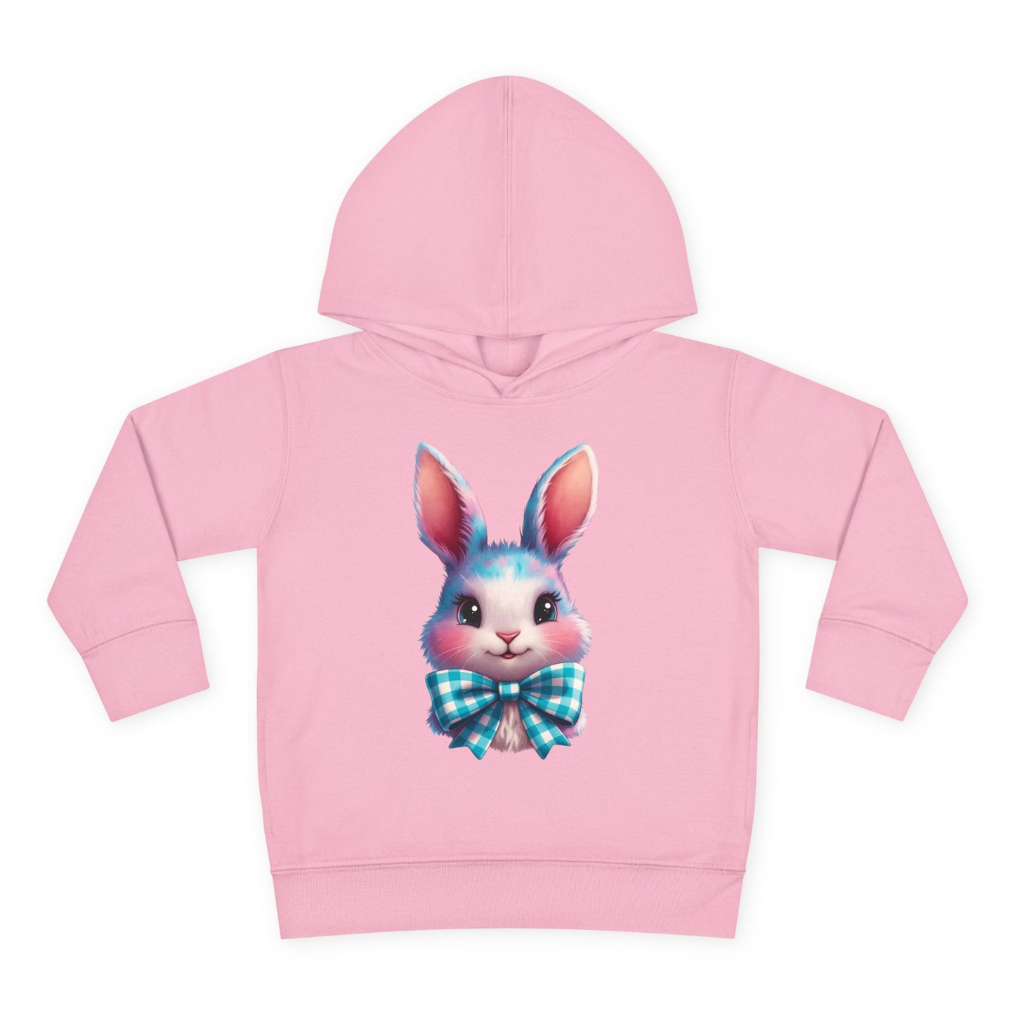 Phoenix Bunny With Plaid Bow  Toddler Hoodie — Easter Kids Pullover