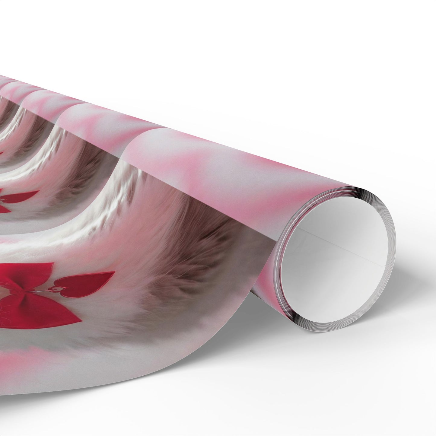 Phoenix Wrapping Paper — Cute Pink Cat Pattern Gift Wrap (Cat Face Repeat)