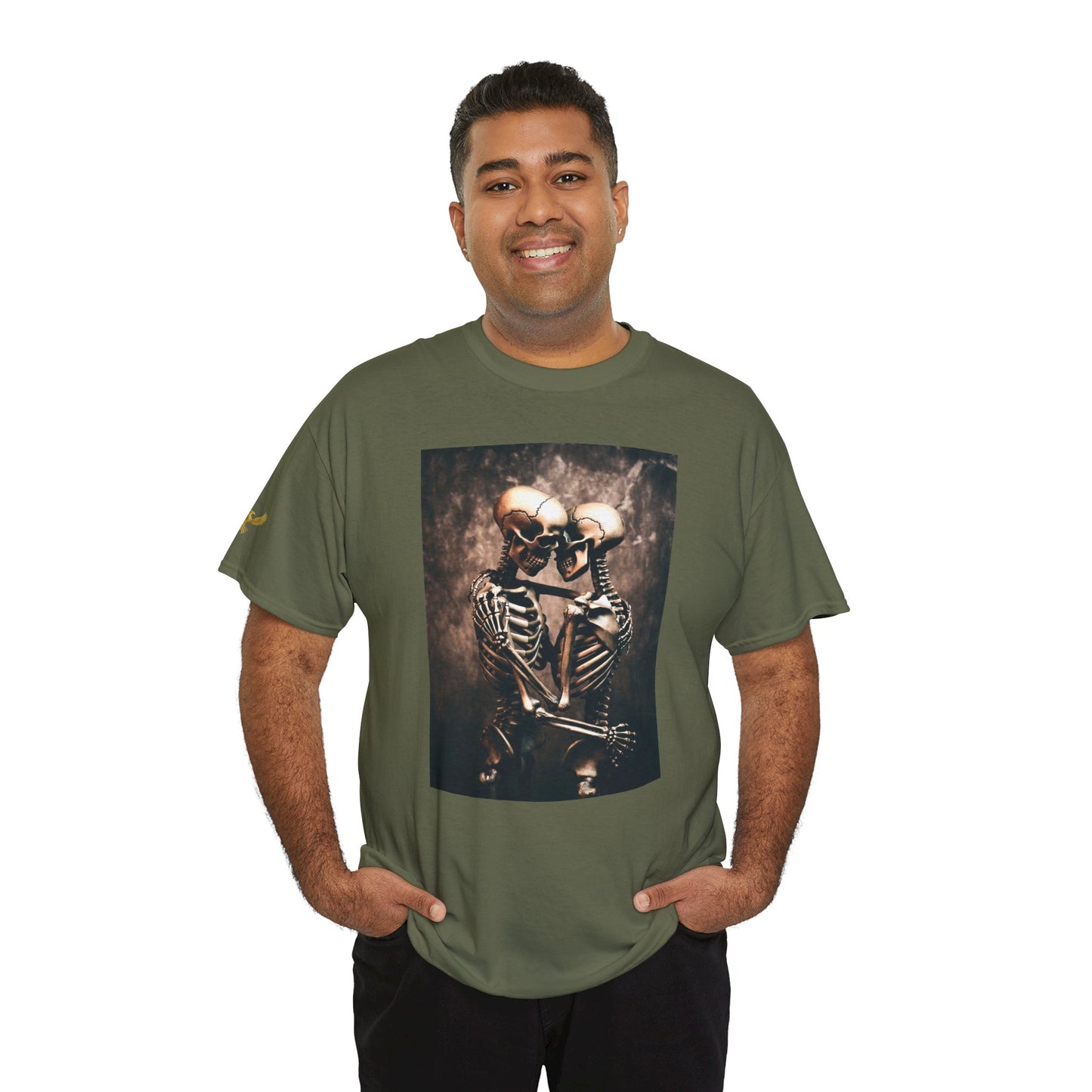 Phoenix Skeleton Love T-Shirt — Gothic Couple Tee