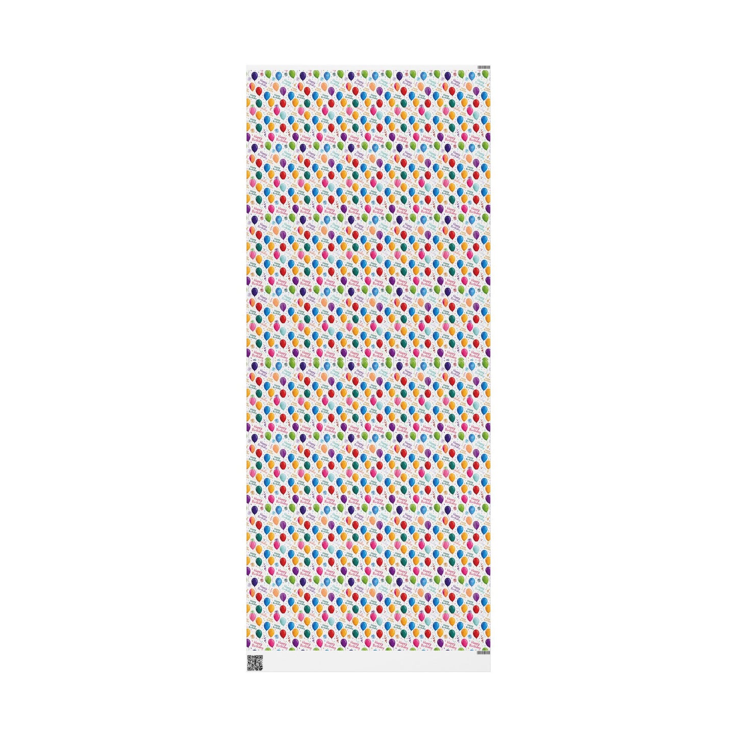 Phoenix Birthday Balloon Wrapping Paper Roll — Colorful 'Happy Birthday' Gift Wrap