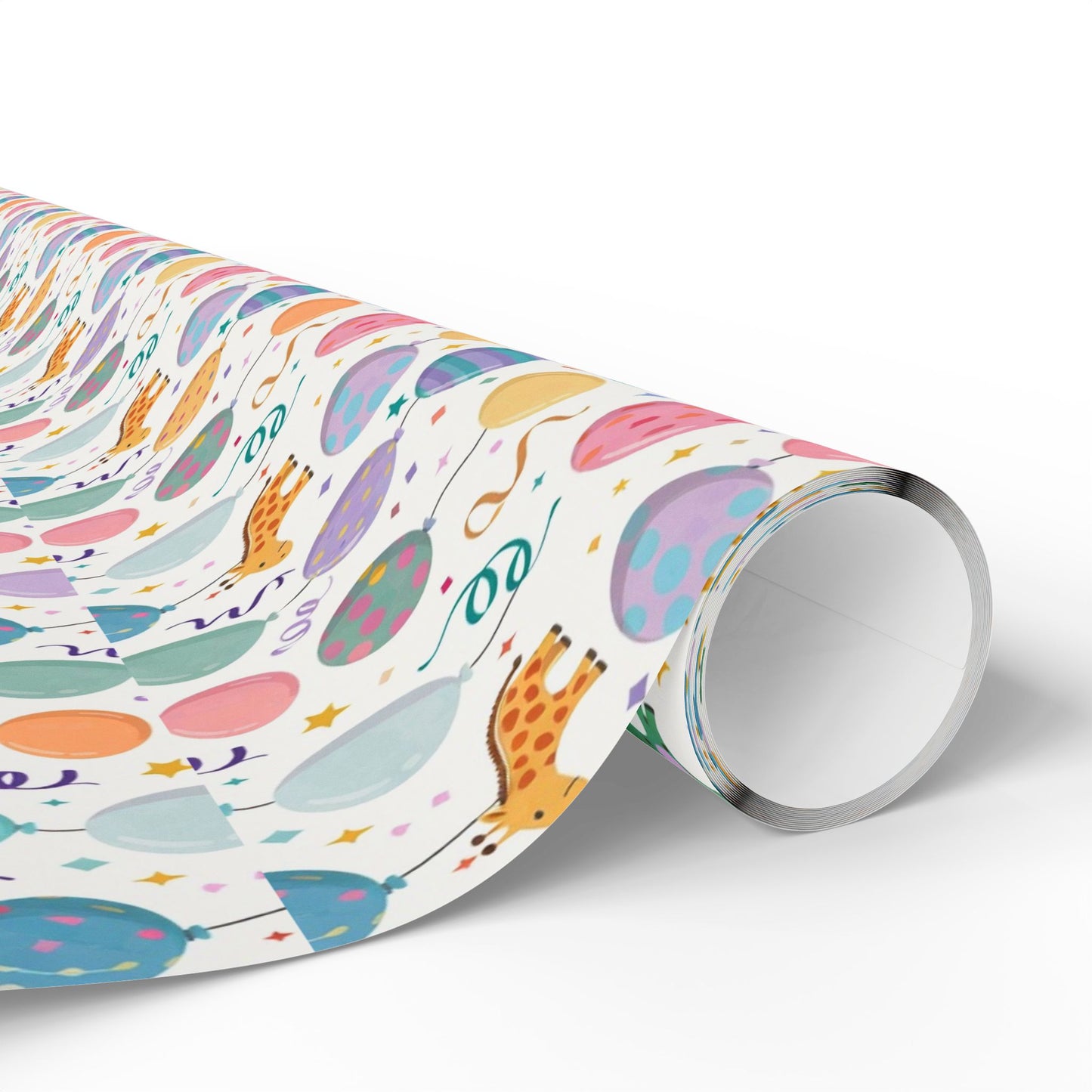 Phoenix Wrapping Paper Roll — Colorful Confetti Balloons Party Wrap