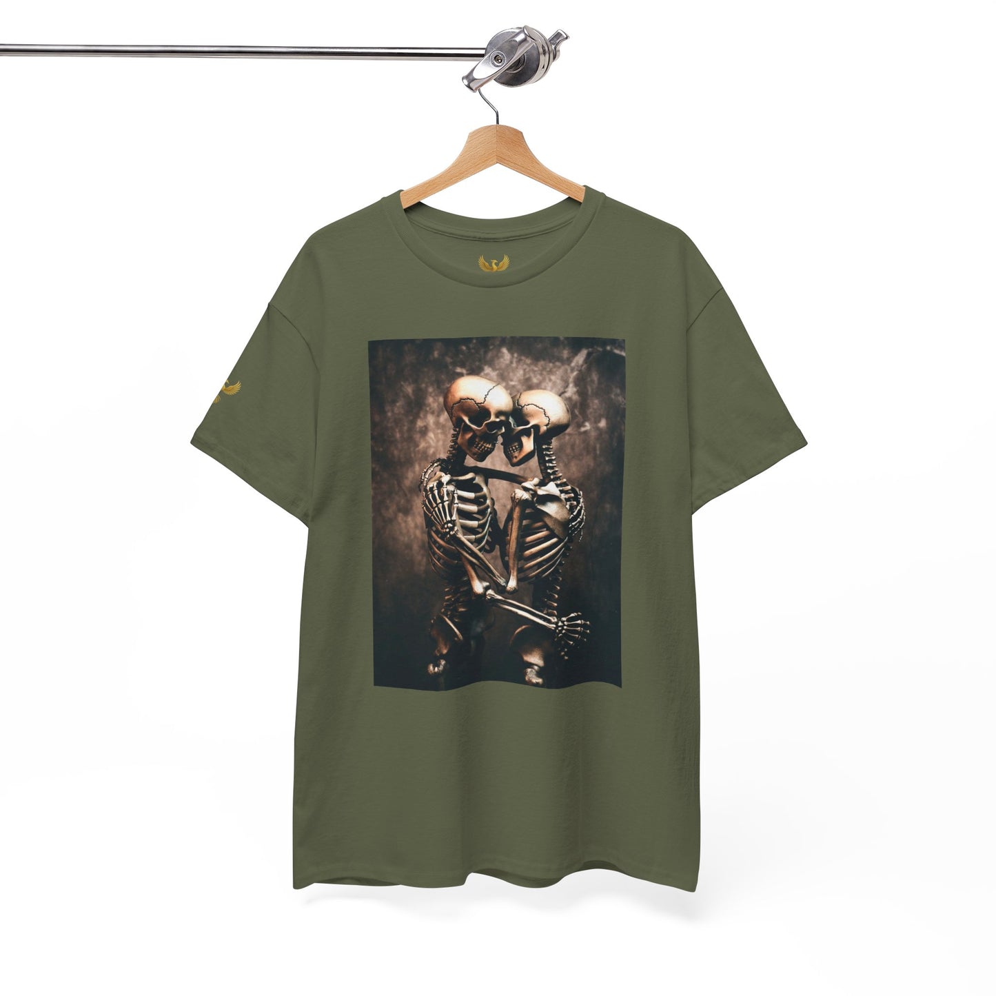 Phoenix Skeleton Love T-Shirt — Gothic Couple Tee