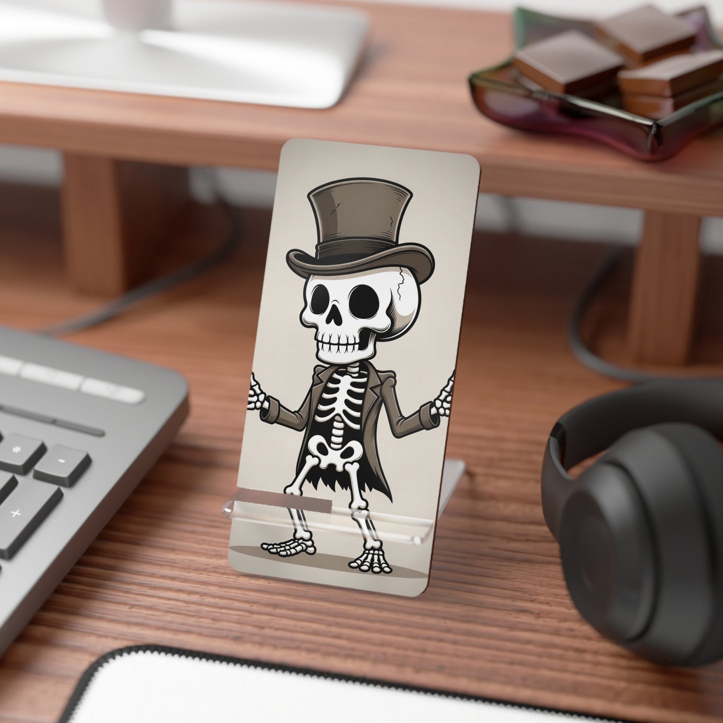 Phoenix Skeleton Gentleman Phone Stand