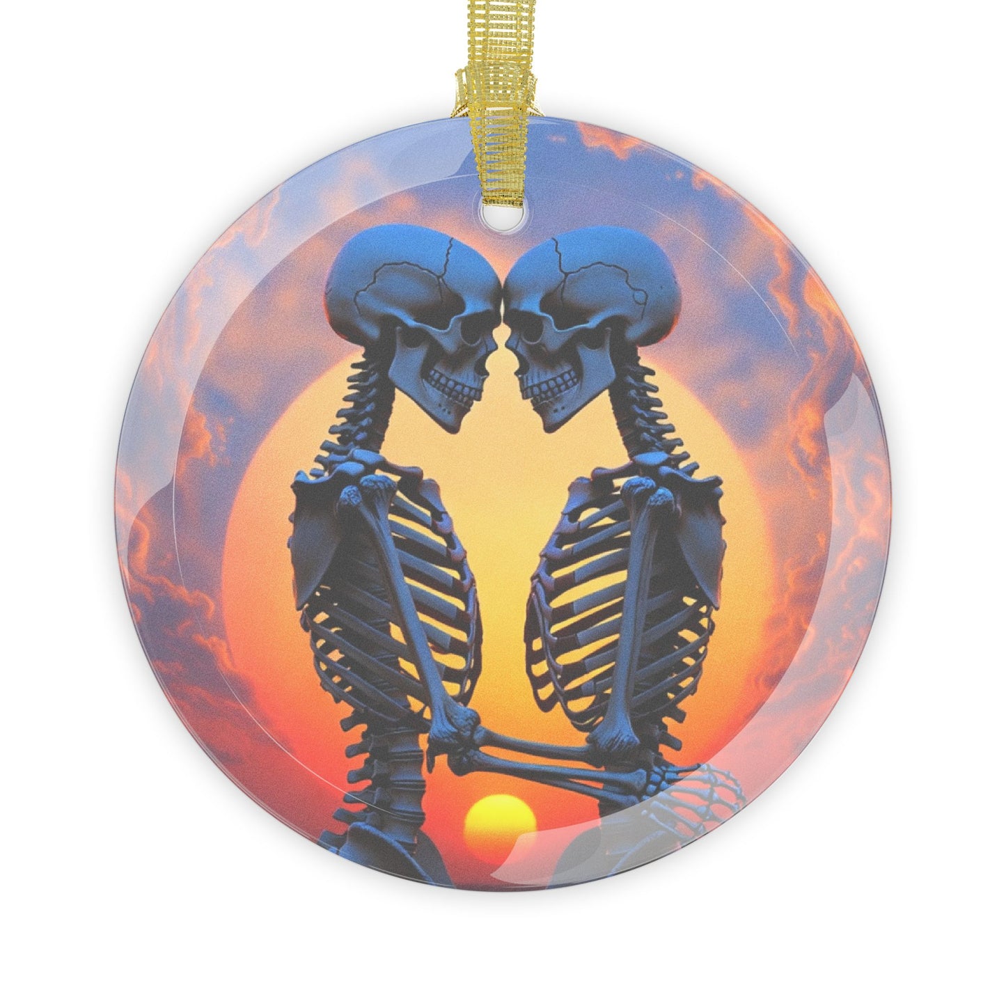 Phoenix Glass Ornaments Skeleton Love