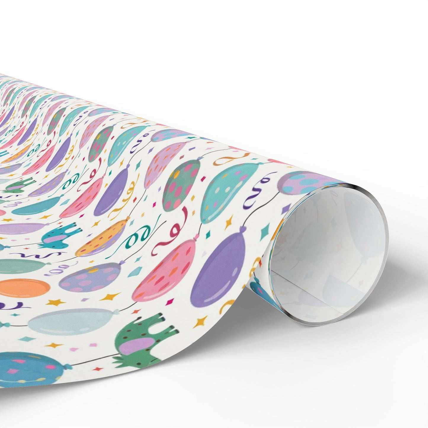 Phoenix Wrapping Paper Roll — Colorful Confetti Balloons Party Wrap