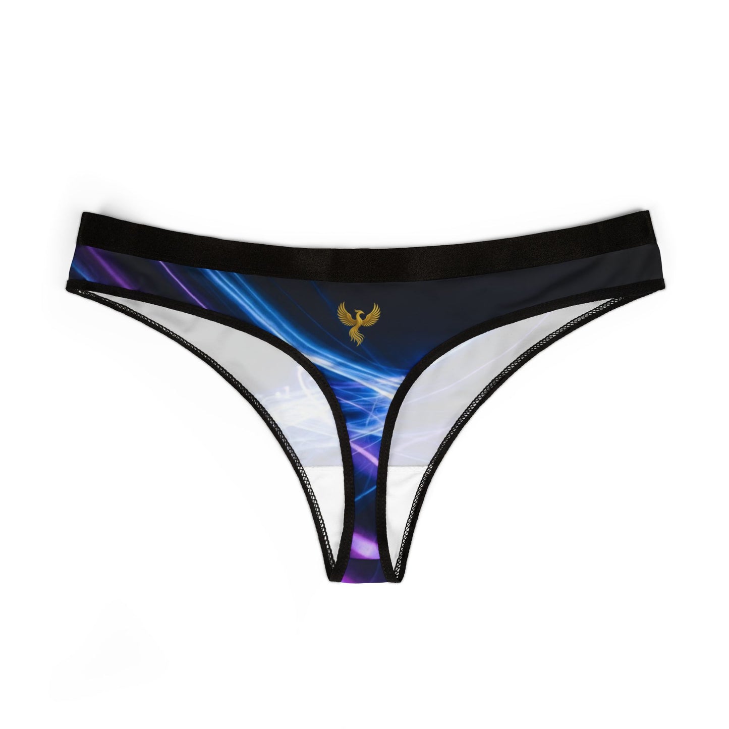 Phoenix Nightwave Women's Thong — Blue & Purple Abstract