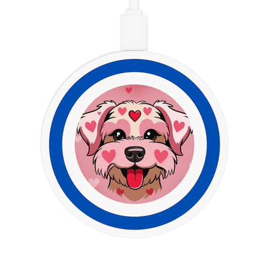Phoenix Dog Heart Face Wireless Charging Pad — Cute Pet Lover