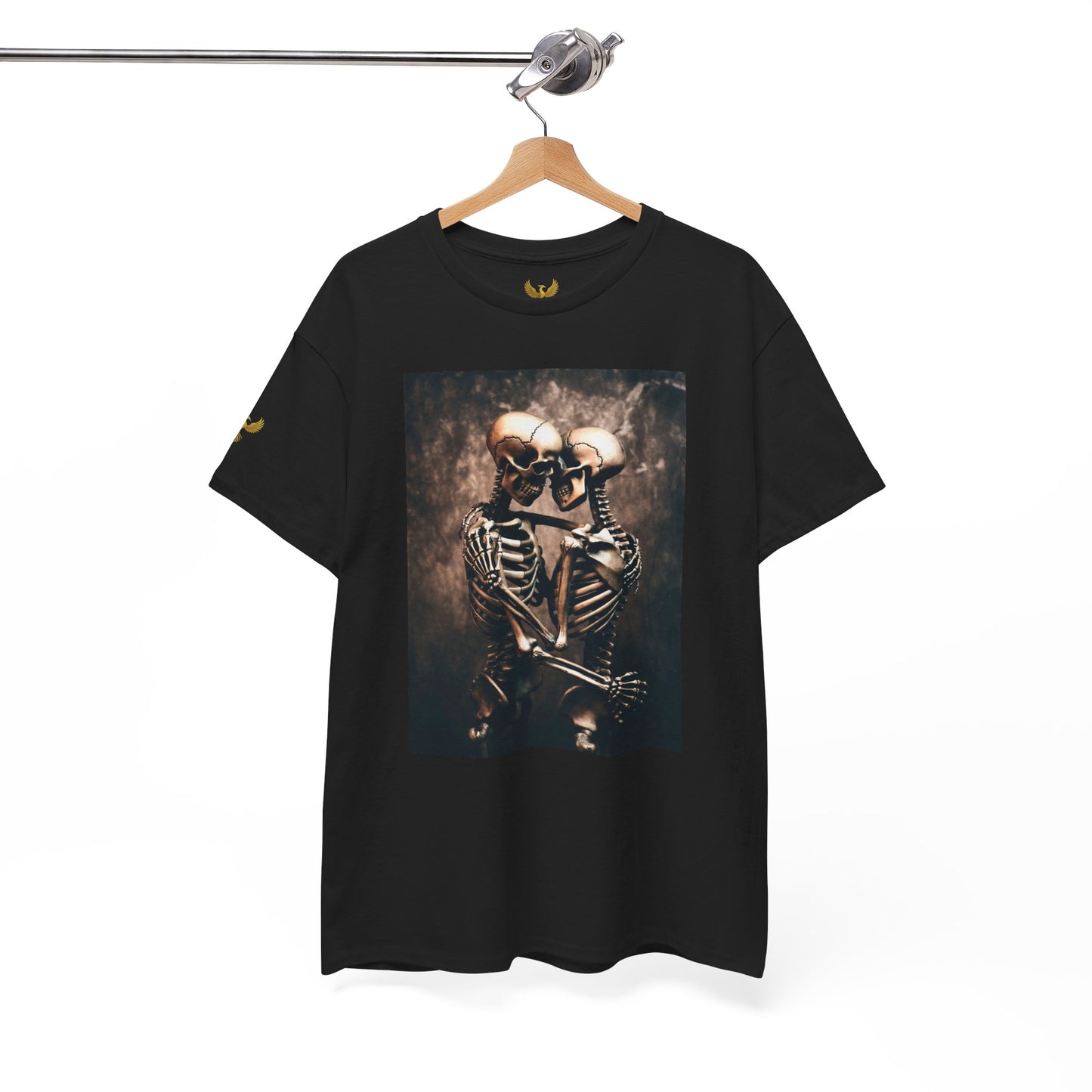 Phoenix Skeleton Love T-Shirt — Gothic Couple Tee